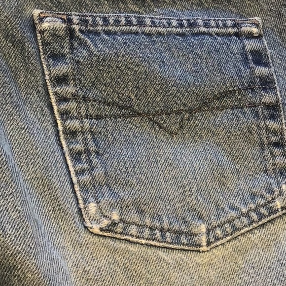 Vtg Anchor Blue MOM Jeans Juniors Size 11 High Rise Wide Leg Distress Light Blue - Picture 8 of 14